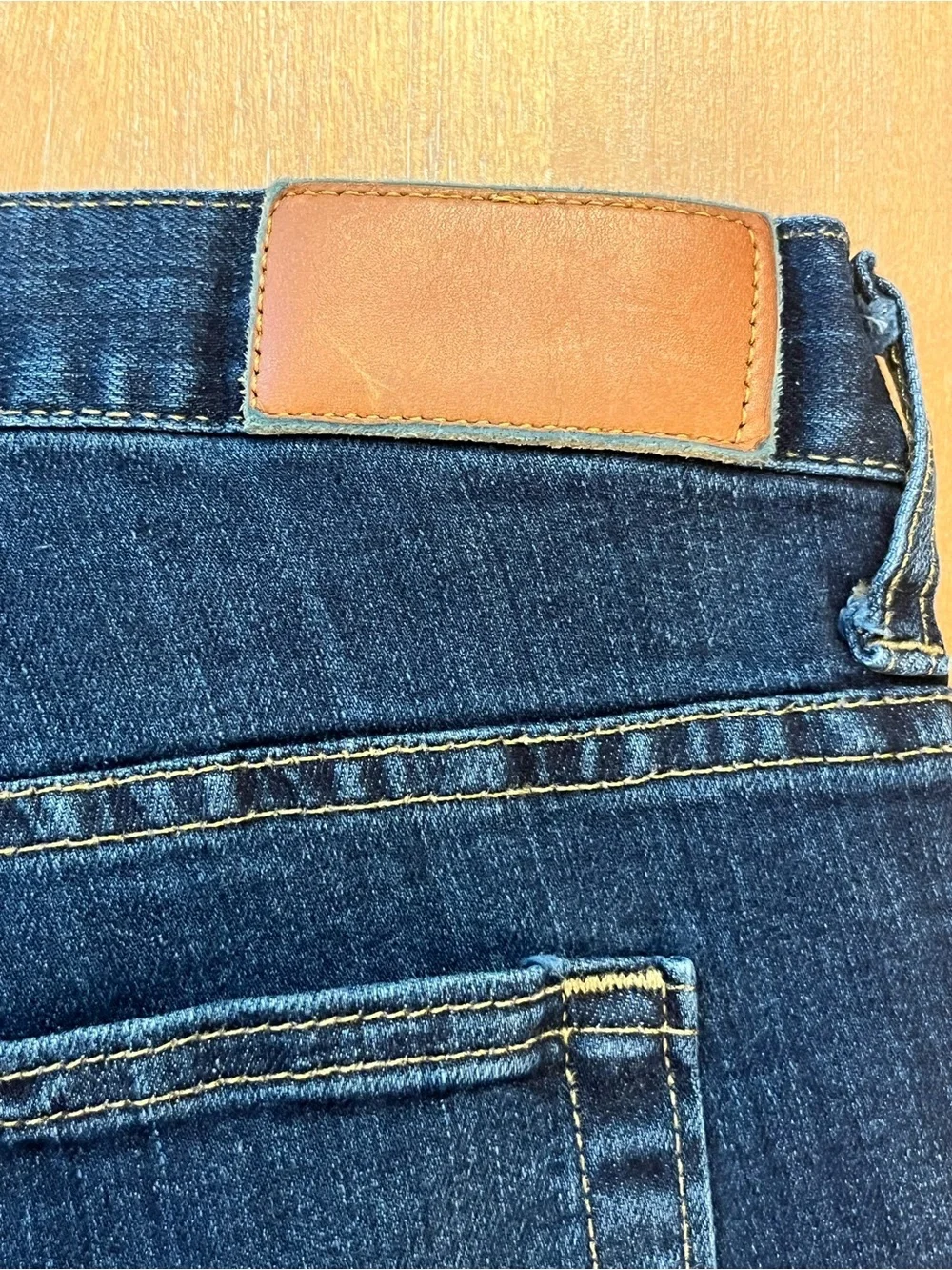Dearborn Denim Jeans Mens 33x31 Blue Tailored Slim Straight Denim USA Dark